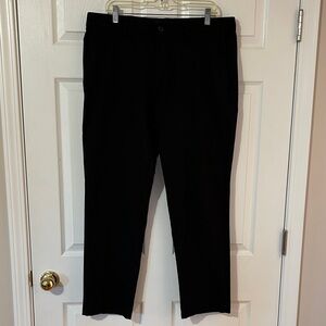 Haggar Cool 18 Pro Slim Fit Flat Front Black Men's Dress/Golf Pants